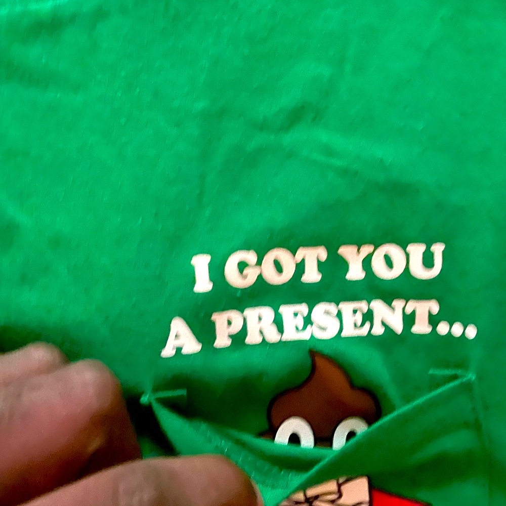Kelly green Fifth Sun graphic tee ( I got a present for you) 🎁💩 front pocket